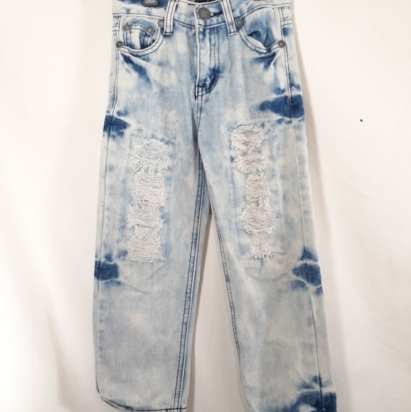 Road Narrows Acid Wash Distressed Jeans Kids Blue Size 5 unisex - Picture 1 of 6